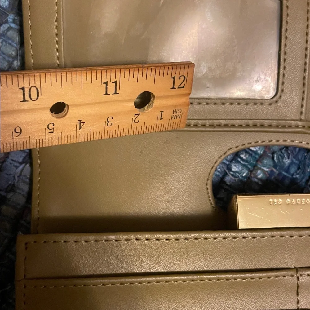 Ted Baker Leopard Print Leather Wallet in Brown and Green